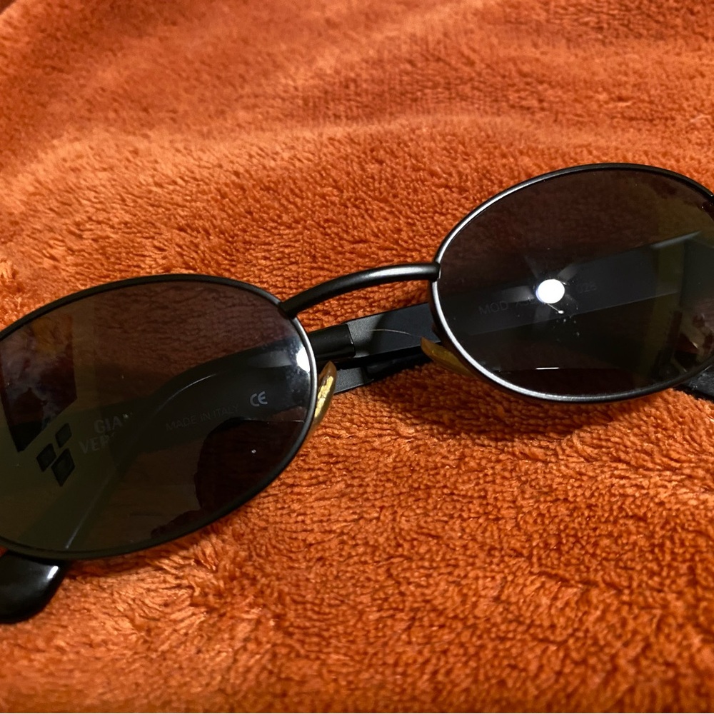 Versace Oval Black and Gold Glasses